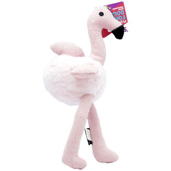 Pet Toy Plush Long Limb Flamingo