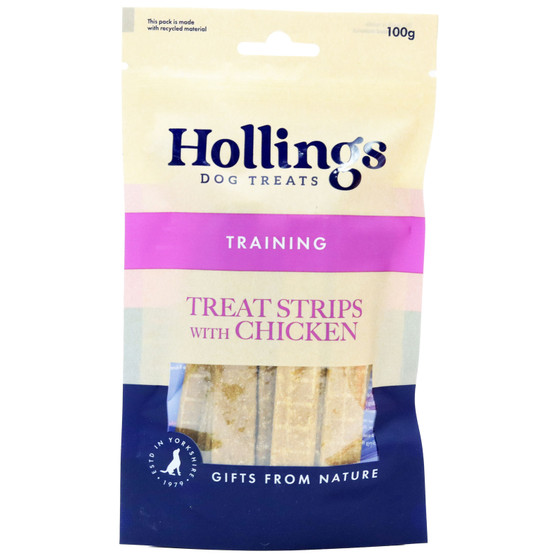 Hollings Dog Treats Chicken Strips 100g