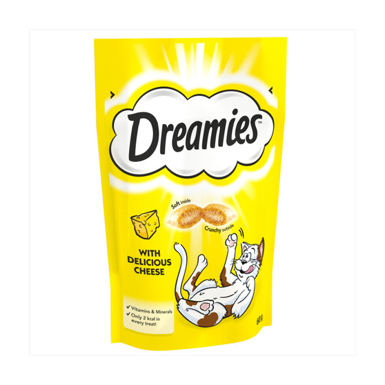 Dreamies Cat Treat Cheese 60g 8 Pack