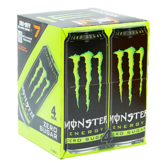 Monster Energy Zero Green 500ml 4 Pack