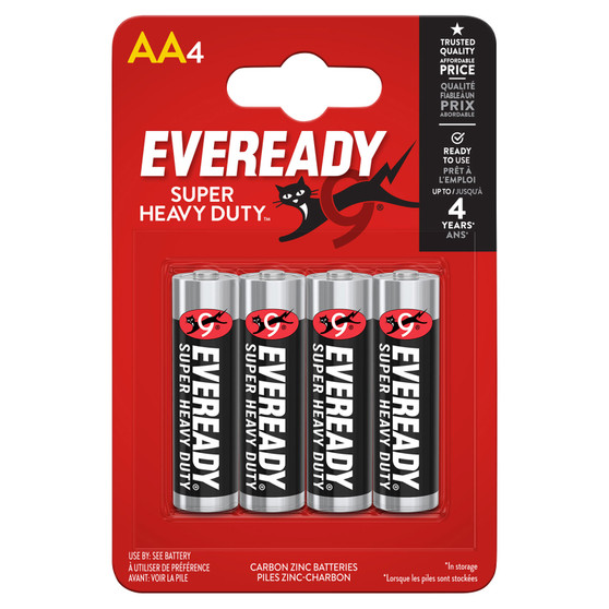 Eveready Batteries Zinc AA 4 Pack