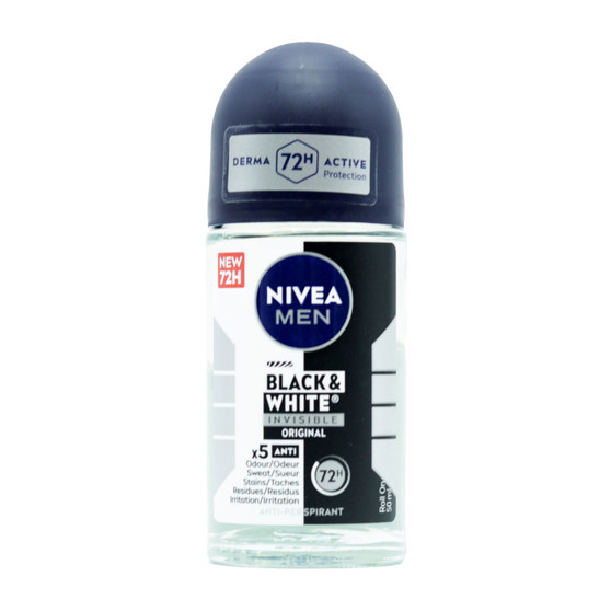 Nivea Roll On Invisible Black & White Male 50ml