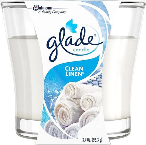 Glade Candle Large Clean Linen 204gm
