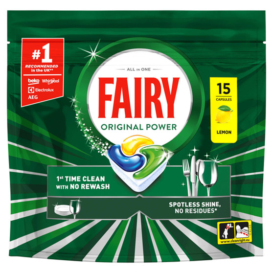 Fairy Dishwasher Tabs Lemon 15 Pack