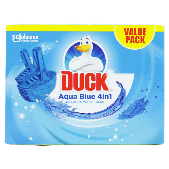 Toilet Duck 4 In 1 Rim Block Twin Aqua