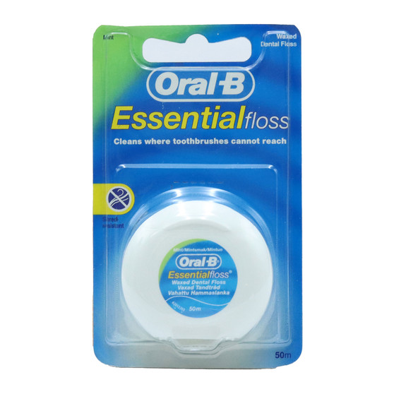 Oral B Essential Floss Mint Waxed 50m