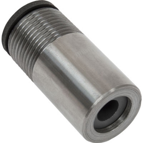 NOZZLE, BORON CARBIDE, SHORT STRAIGHT, 5/16" BORE, 1/2" ENTRY, 3/4" NPSM THREAD x 2-1/8" LENGTH, STEEL JACKET