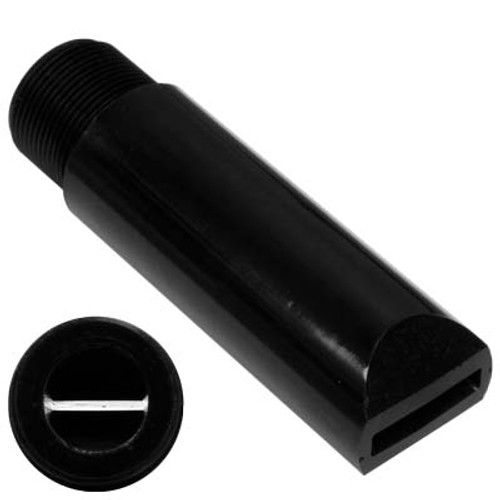NOZZLE, TUNGSTEN CARBIDE, FAN, 3/8" BORE, 1" ENTRY, 1-1/4" NPSM THREAD, ALL POLY JACKET