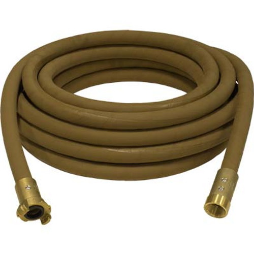 1' BLAST HOSE ASSEMBLY W/ COUPLINGS (INCLUDES): (50')TAN BLAST HOSE, (1)BRASS QUICK COUPLER & (1)BRASS NOZZLE HOLDER