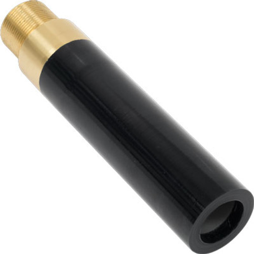 NOZZLE, TUNGSTEN CARBIDE, BAZOOKA® LONG VENTURI, 3/8" BORE, 1-1/4" ENTRY, 1-1/4" BRASS NPSM THREAD, POLY JACKET