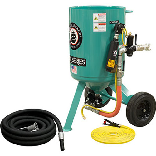 BLAST POT, PORTABLE, 6.0 CU FT, PRESSURE RELEASE SYSTEM, PNEUMATIC: BRONZE BLASTING PACKAGE