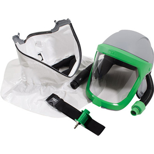 RPB® Z-LINK® RESPIRATOR W/ TYCHEM SL SHOULDER CAPE, CONSTANT FLOW VALVE, ANSI Z87+ SAFETY LENS, ANSI Z89.1 HARD HAT PROTECTION (NIOSH APPROVED NO. TC-19C-0535 TYPE C)