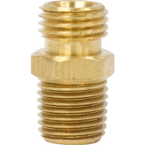 HEX NIPPLE 1/4" NPT x 1/4" W/BALL ST