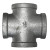 CROSS TEE, GALV, 1-1/4"