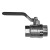 BALL VALVE, FULL PORT, 2" NPT, CHROME PLATED BRASSW/ NYLOCK HANDLE NUT