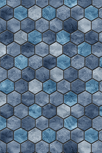 18 Ft Round Travertine Hex Overlap Aboveground Pool Liner 48 - 52" Wall