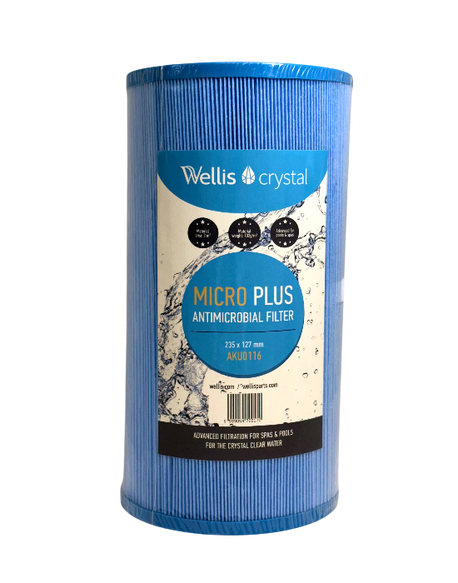 AKU0116 Wellis Replacement Antimicrobial Filter Cartridge - 235 x127cm