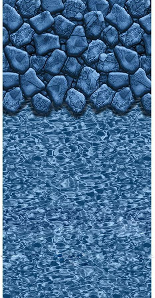 21 Ft Round Boulder Swirl Overlap Aboveground Pool Liner 48 - 52" Wall