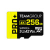 Team Group PRO+ MicroSDXC Memory Card 256GB, Read up to 160 MB/s; Write up to 110 MB/s for Nintendo-Switch, Steam Deck, ROG ALLY, Tablets