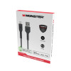 Monster 2M Lightning to USB-A Thermo Plastic Elastometer Cable Black