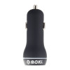 Moki Dual USB Car Charger Black