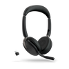 Jabra Evolve2 65 Flex UC Stereo Bluetooth Headset, Link380c USB-C Dongle Included, Foldable Design, 2Yr Warranty