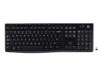 Logitech K270 2.4 GHz Wireless Full Size Keyboard 128-bit AES encryption 24-month battery life Spill resistant Durable UV-coated keys