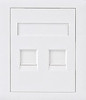 Astrotek CAT5e RJ45 Network Wall Face Plate 86x86mm 2 Port Socket Kit