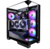 OKINOS AQ93 3-Sided Pannoramic ViewTempered Glass ,ATX USB-C, Pre-Installed 2×120mm ARGB PWM Fan, Mid Tower Case