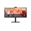 LG 34''QHD UltraWide IPS Monitor with WEBCAM/ USB-C 90w PD / built in KVM switch / RJ45