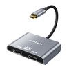 mbeat Tough Link USB-C to DP&HDMI Dual 4K/60Hz MST Adapter 4K (3840x2160) @ 60Hz, 4K (3840x2160) @ 30Hz, 2K (2560x1440) @ 60Hz - Space Grey