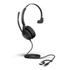 Jabra Evolve2 50, USB C/A MS Mono Headset, Bluetooth®, 4 microphones, Active Noise Cancellation, Busylight, Call management, Air Comfort technology