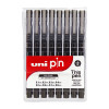 Uni Pin Fine Liner Assorted Pk8