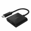 Belkin USB-C to HDMI + Charge Adapter + USB-C  Cable (13CM) - Black (AVC002btBK), 60W, Supports Video Resolutions up to 4K, 2 Years Warranty