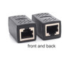 Oxhorn RJ45 Ethernet Inline 8 pins Coupler / Joiner Female to Female F-F Gold plated connections Black Retail bag