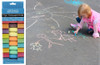 Chalk Jumbo Assorted Colours 12 Pieces Office Central 147519/170296