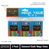 Chalk Coloured 9cm Mega Value 214679 Pack of 3 boxes of 12