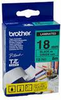 Brother TZ-741 Laminated 18mm x 8m -  Black printing on Green Tape