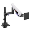 Brateck LDT95-C012UCP Atlas Neo Gaming Pole-Mounted Monitor Arm with USB-A & USB-C Ports For most 24'~57' Monitors, Matte Black & White (new)