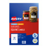 Avery Label Gloss Square L7124 45 x 45mm 20 Up Pack 10