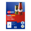 Avery Glossy Oval Labels, 63.5 x 42.3 mm, 180 Labels (980000 / L7102)