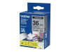 Brother 36mm Black on Sliver Matt Labelling Tape - 8 meters