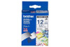 Brother 12mm Fabric Tape - Blue on Pink
