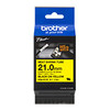 Brother HSE-651E Heat shrink tube - Black on Yellow 21mm