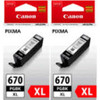 Canon PGI670XL Black Ink Twin Pack -