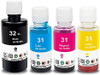 HP #32XL & 31XL BCMY Value Pack ""Compatible**