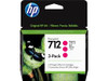 HP #712 29ml Magenta 3 Pack 3ED78A