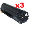3 x Compatible HP #79A Black Toner Cartridge - 1,000 pages