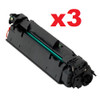 3 x  Compatible HP No.83A Black Toner Cartridge - 1,500 pages
