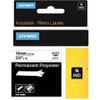 Dymo Rhino Black on White Permanent Polyester Tape - 19mm x 5.5m